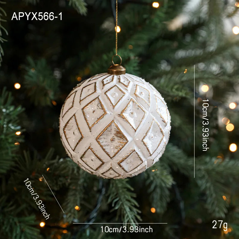 Weihnachten Hängende Anhänger Retro Weiß Gold Ornament Matte Schneeflocke Dekoration Hochwertige Weihnachtsbaum Dekoration Für Fenster