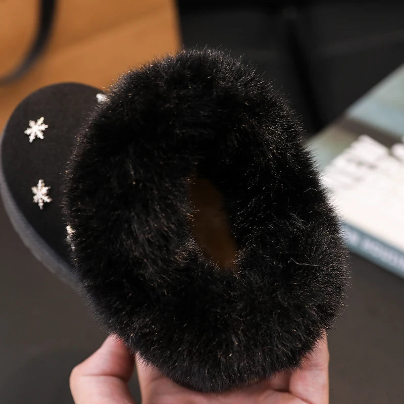 Kinder Winter Schneestiefel für Mädchen Neue klassische Kindermode Baumwollstiefel Outdoor Bequeme Kleinkinder Pelzige Plüsch Stiefeletten