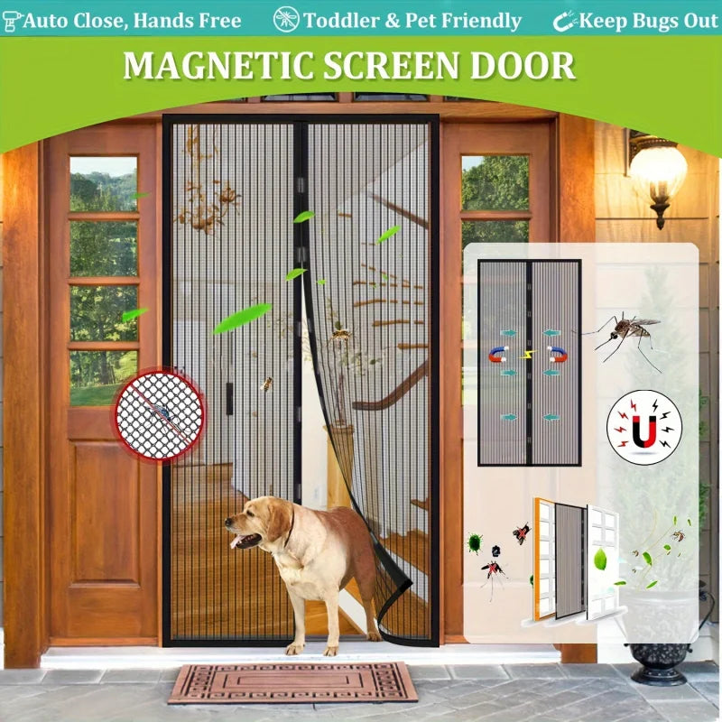 Self-closing Magnetic Insect Screen, Invisible Door Screen, Insect Screening Curtain, Magic Screen, Home Decoration