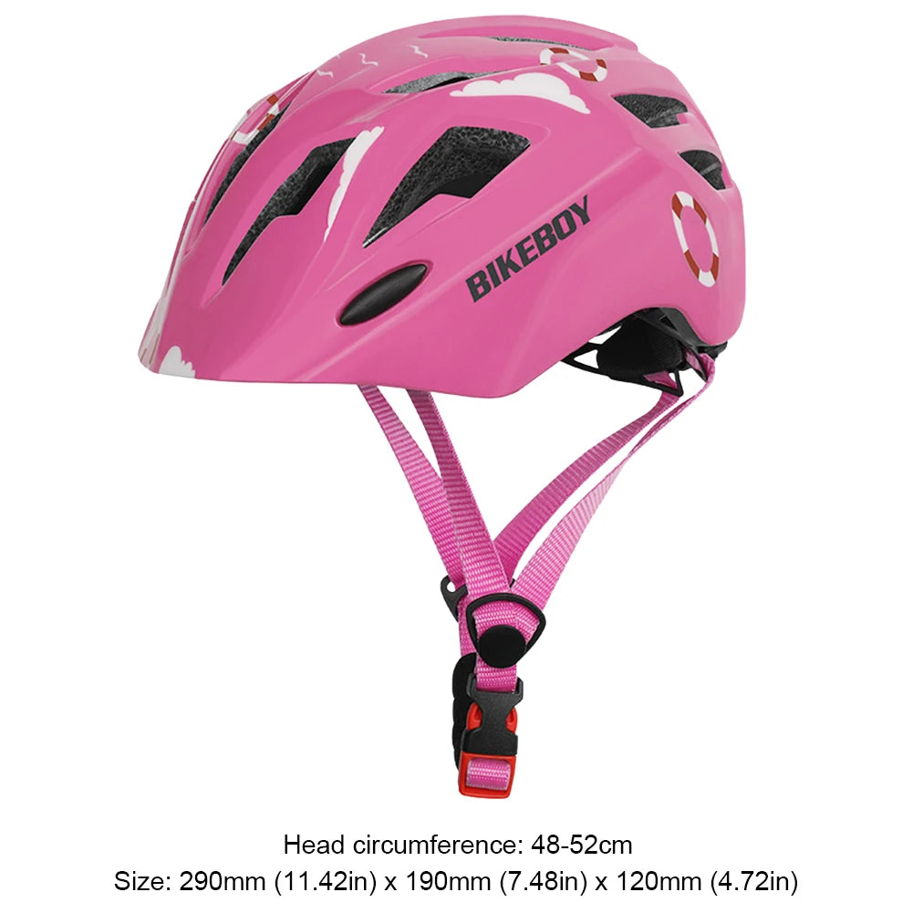 Kids Cycling Helmet Adjustable Bicycle Helmet with Taillights Lightweight Scooter Balance Bike Helmet Children Riding Equipment