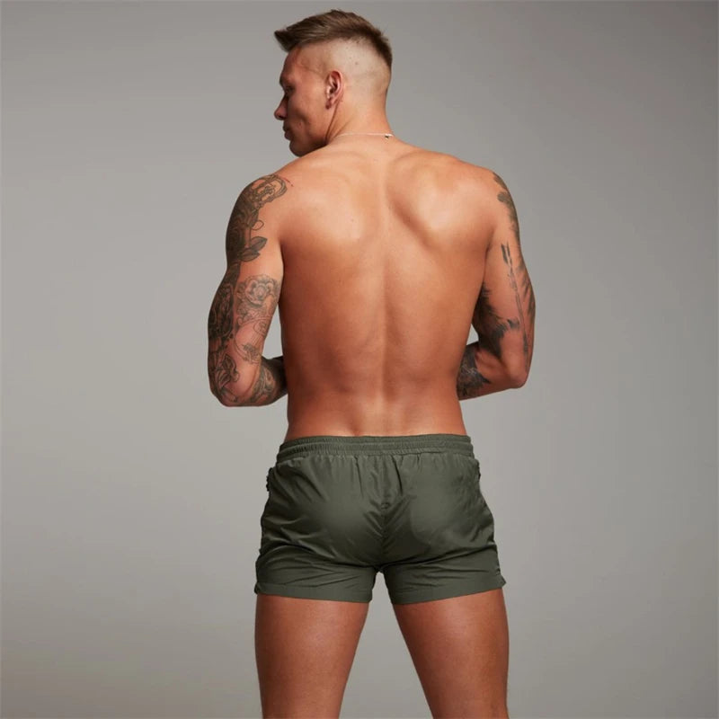 Herren Schwimmhose 2025 mit Reißverschluss-Taschen - Mesh-Futter - Sommer - Strand - Pool - Wassersport Schnelltrocknend
