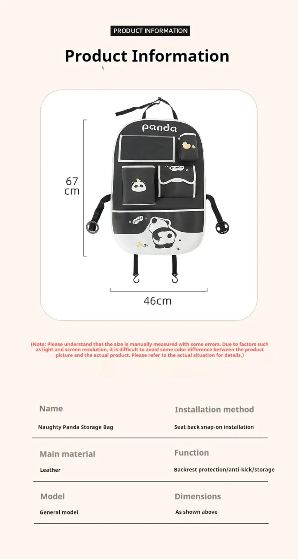 Auto-Organizer 2025: Car Seat Back Storage Bag Children Anti Kick Pad - Cartoon Seat Backrest Hanging Organizer Waterproof Durable Auto Storage Collection