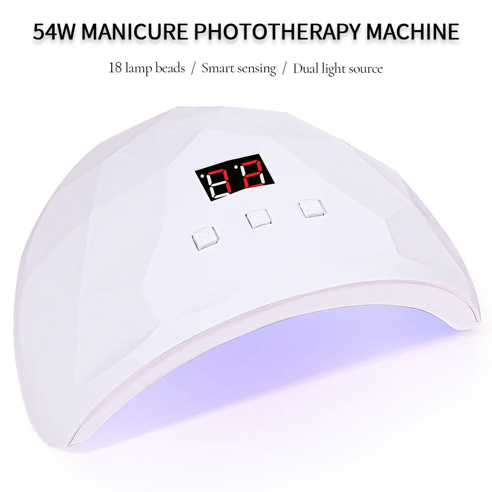 LULAA 18 UV LEDs Gel Nail Drying Lamp Mini LED Screen Nail Phototherapy Machine Professional Manicure Tool Salon Equipment