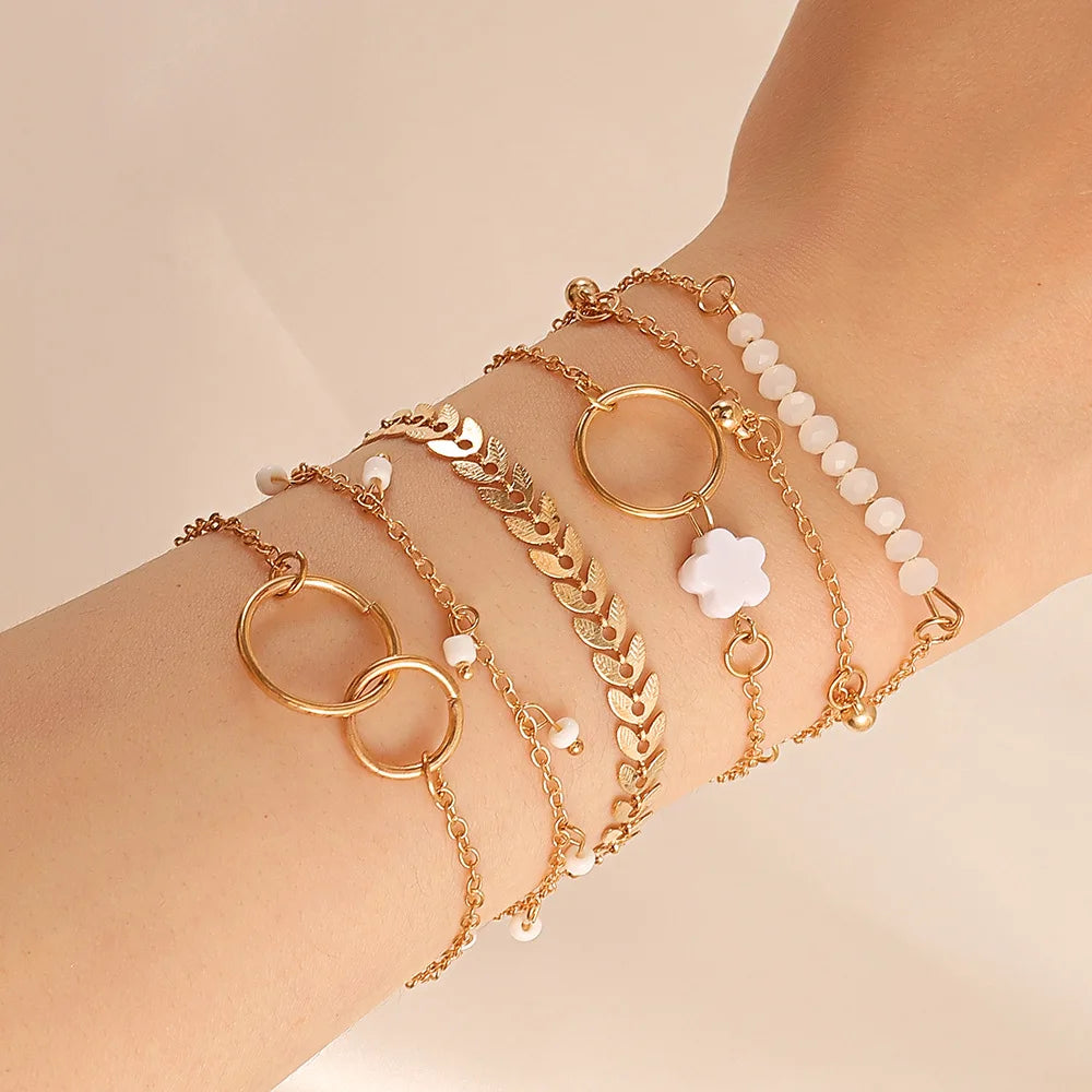 Damen-Armband-Set 2025: 4-teilig Schlangen-Design Grün - Fashion Jewelry Collection