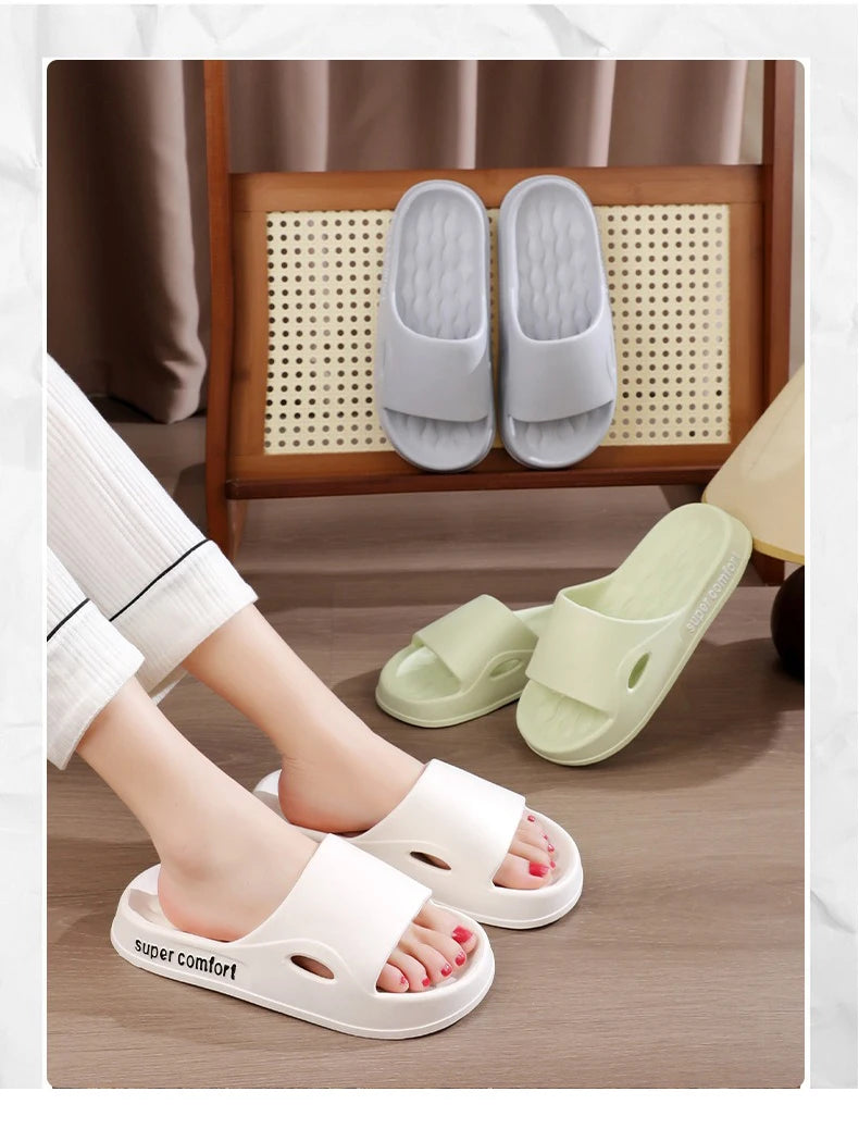 Dick Plattform Hausschuhe für Frauen Heim Weich Sohle Kissen Slides Sandalen Frau Sommer Strand Rutschfest Flip Flops Badezimmer Hausschuhe