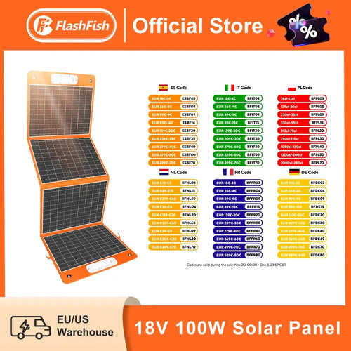 Faltbares Solarpanel 100 W 18 V Mit USB-C QC3.0 Ausgang