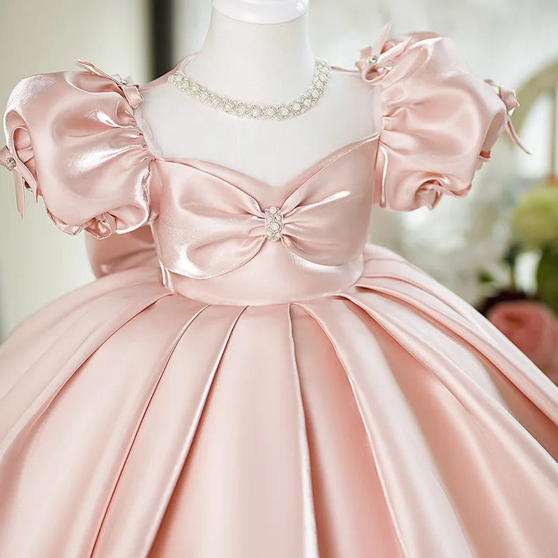 Prinzessinnenkleid 2025: Children's Princess Dress Performance Small Host - Girls' Birthday Banquet Flower Kids Clothes Collection