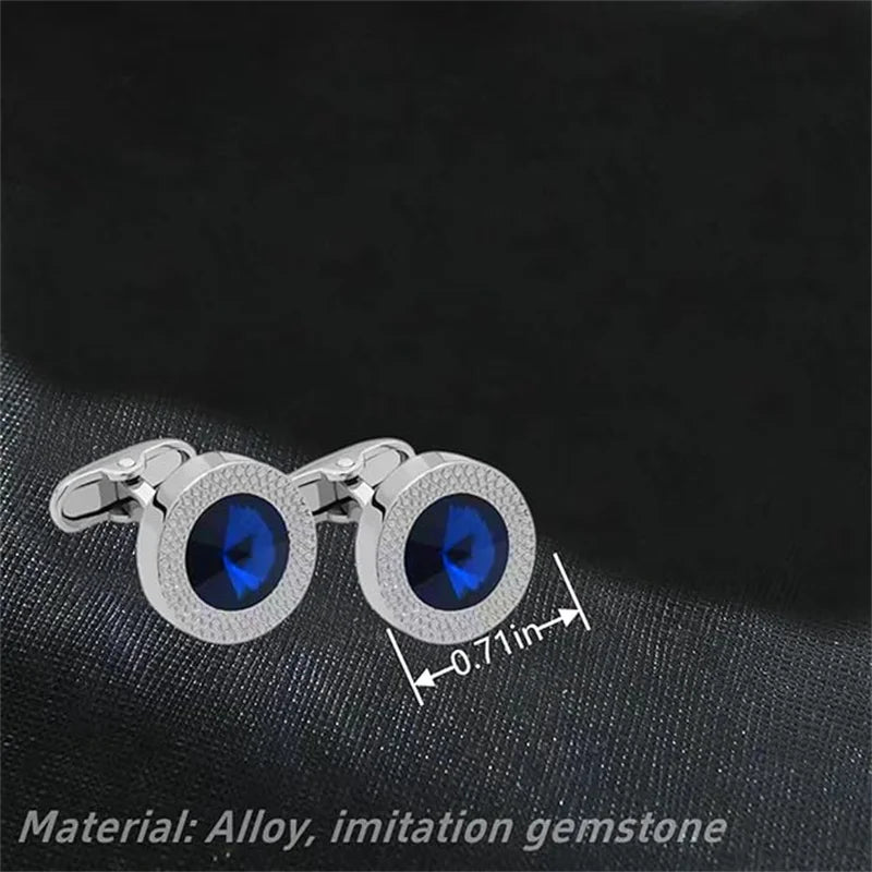 Stylish French Round Cufflinks Fashion Cufflinks Set For Men Women Tuxedo Shirt Studs Fits Business Wedding Party