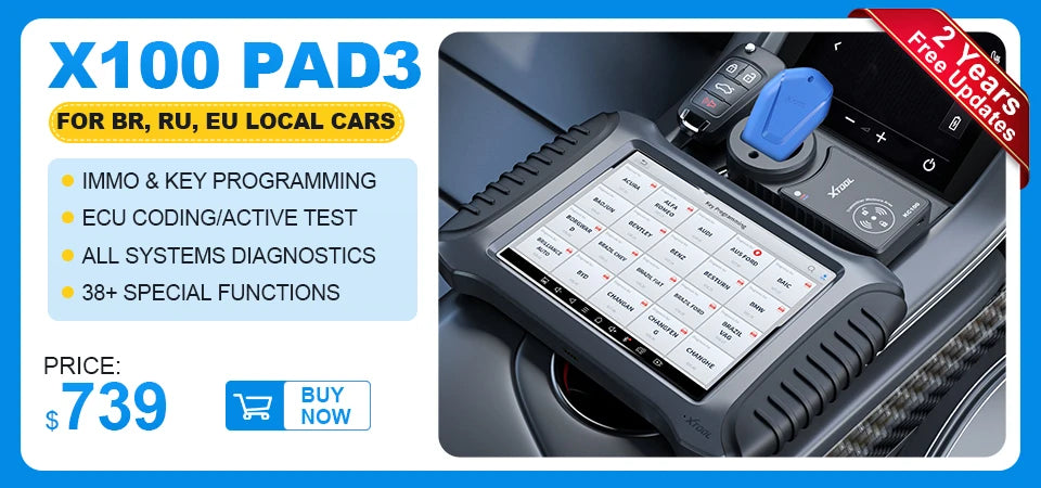 XTOOL X100 Pro2 OBD2 Scanner 2025 - Professional Key Programmer EEPROM Adapter - Auto Diagnosegerät Lifetime Update