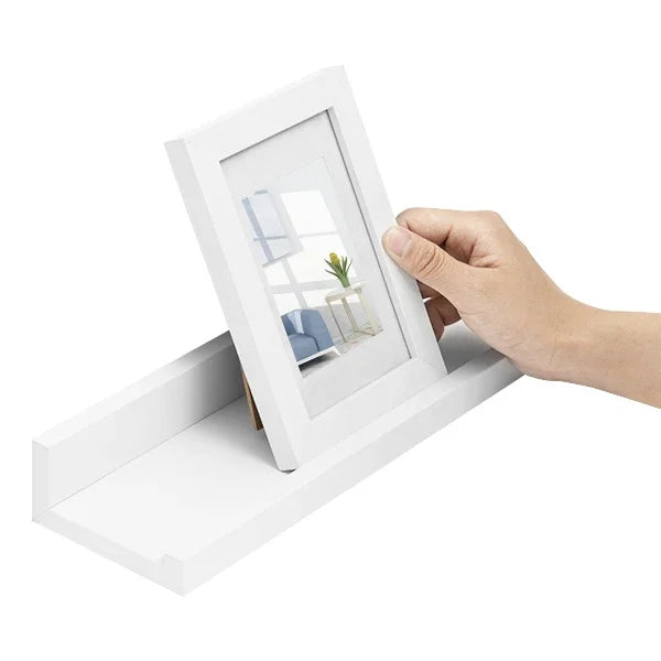 WOLTU Wandregal MDF Weiß Set 3-Teilig 60x10x5 cm Belastung 5 kg