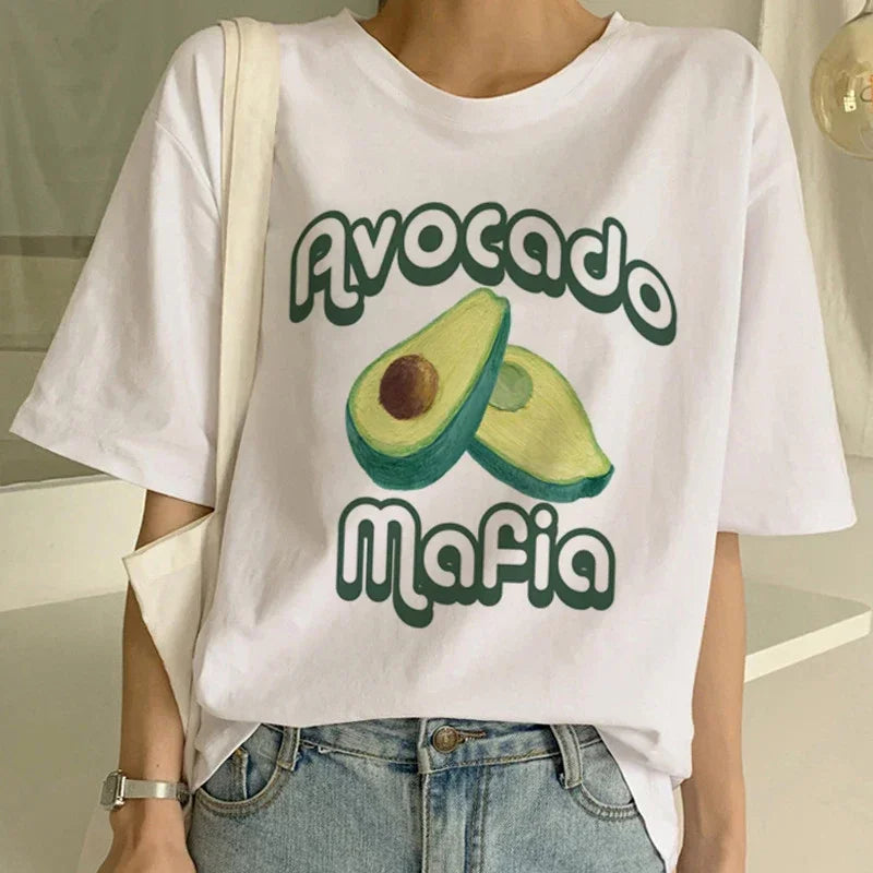 Women T-Shirt 2023 Summer Leopard Heart Print T Shirt Women Casual White Tops Loose Short Sleeve Tshirt Camisas Mujer