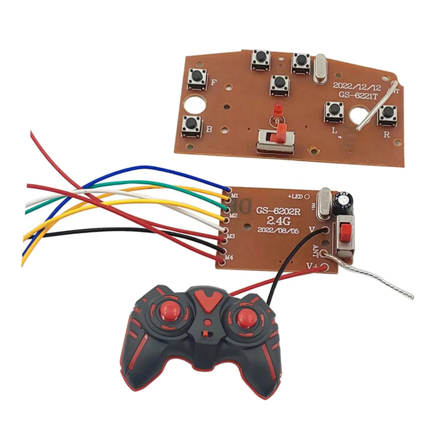 Transmitter Board and Receiver Board with Remote Control 7CH for RC Hobby Car Tank Trucks Model DIY Accessories