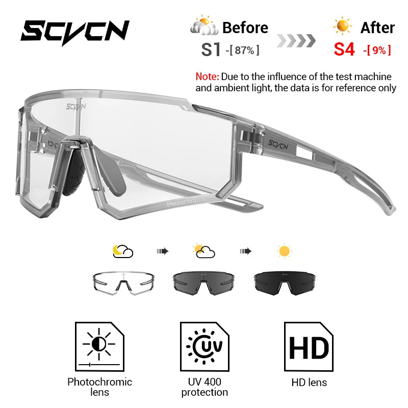 SCVCN S1412 Photochrome Sonnenbrille - 145mm/55mm PC