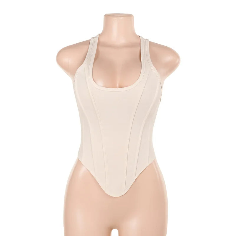 Women Tops 2025 Summer Corset Fashion Camisole Casual Vest Slim Fitted Shaper Tank Top Woman T-Shirt Girdle Top Female Shapewear