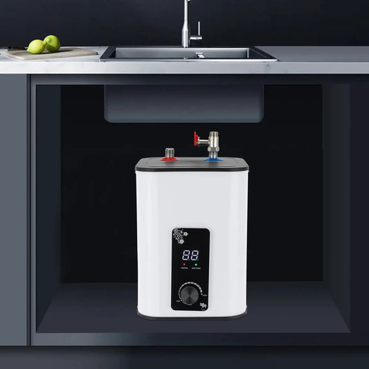 1500 W elektrischer Mini-Tank-Warmwasserboiler, sofortiger Warmwasserboiler, 8 l elektrischer Warmwasserbereiter unter der Spüle