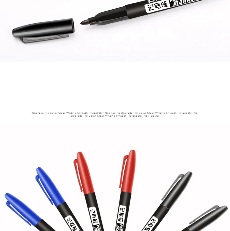 AIWOSUOAIB Permanentmarker 3er Öl - 1,5mm Schwarz Blau