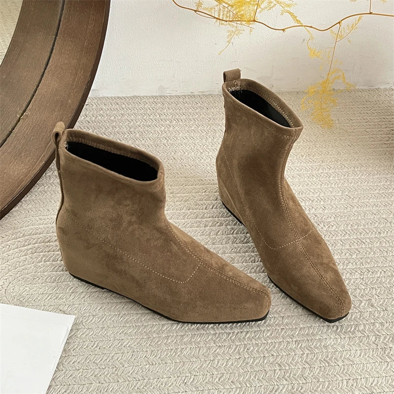 Ghete fără gleznă Ohmmayby ​​​​Slip-On - Mărimi 36-41, Toc 3-5 cm