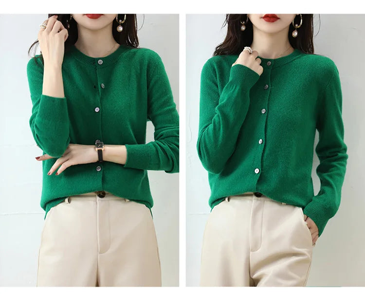 Ganleawort Cardigan Kuschelig - Größe Regular; Mat. W/A/V