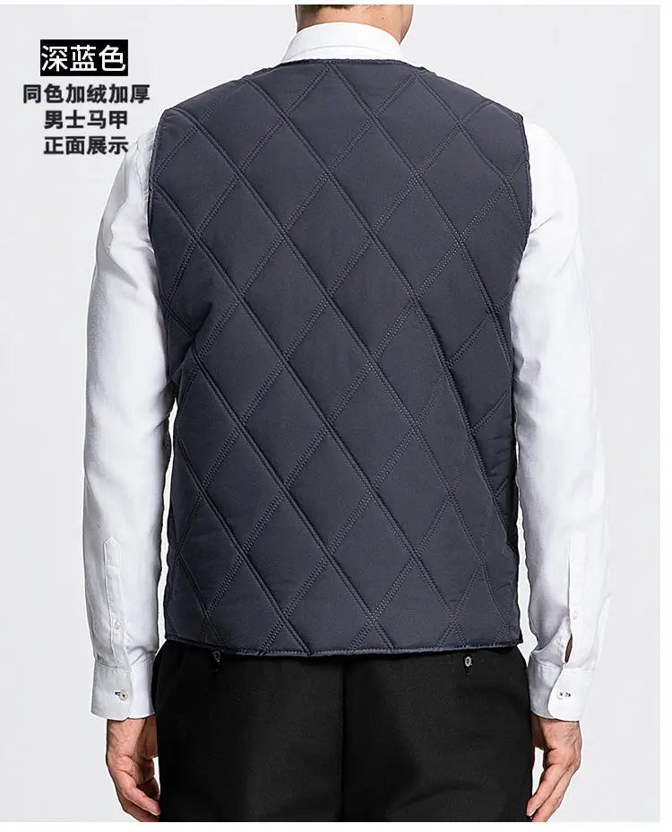 AlpenFit Slim Warme Daunenweste - Baumwolle, Vlies Gr. M-L