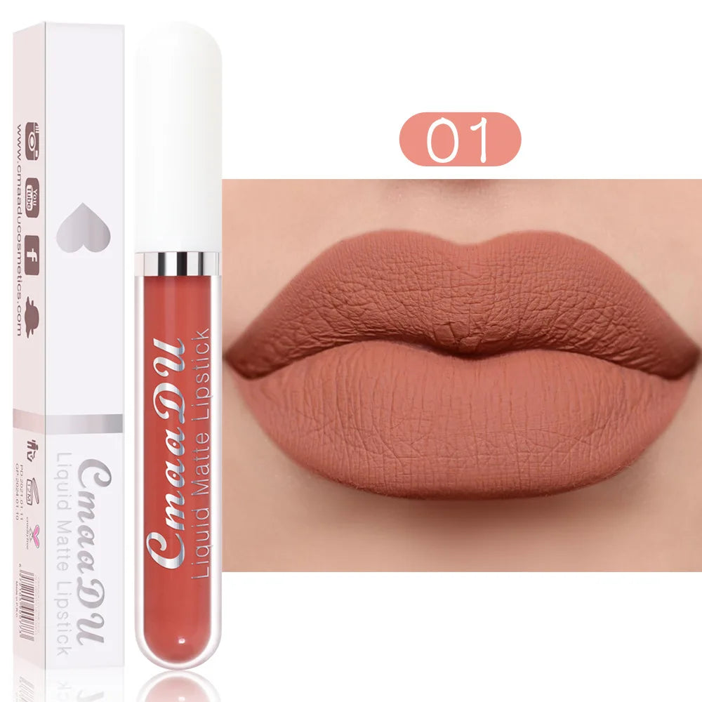 Liquid Matte Lippenstift 2025 - Wasserfest Langanhaltend Make-up Frauen - Kosmetik Koreanisch Makeup Beauty Lip Gloss Tint Fleck