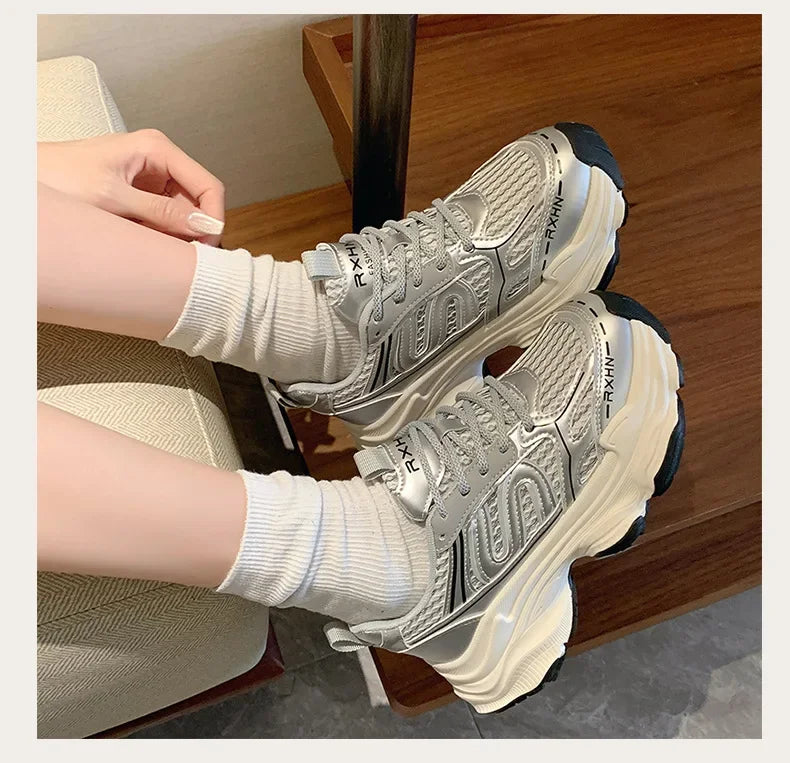 YBQJOO Sneaker Atmungsaktiv - Größe 36-41 Sohle Gummi