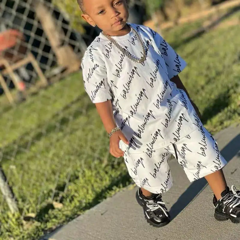 1-6Years Baby Boy Clothes Summer Short Sleeve T-shirt Shorts Pants 2pcs/sets Toddler Kids Boys Casual Clothing Suits Loose 2023, cutyome Kleinkind Set