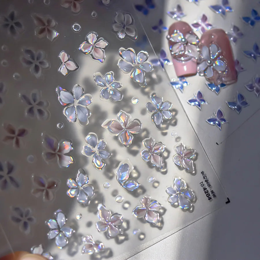 3D Fashion Jelly Nagelsticker Selbstklebend - 1 Stk Sticker