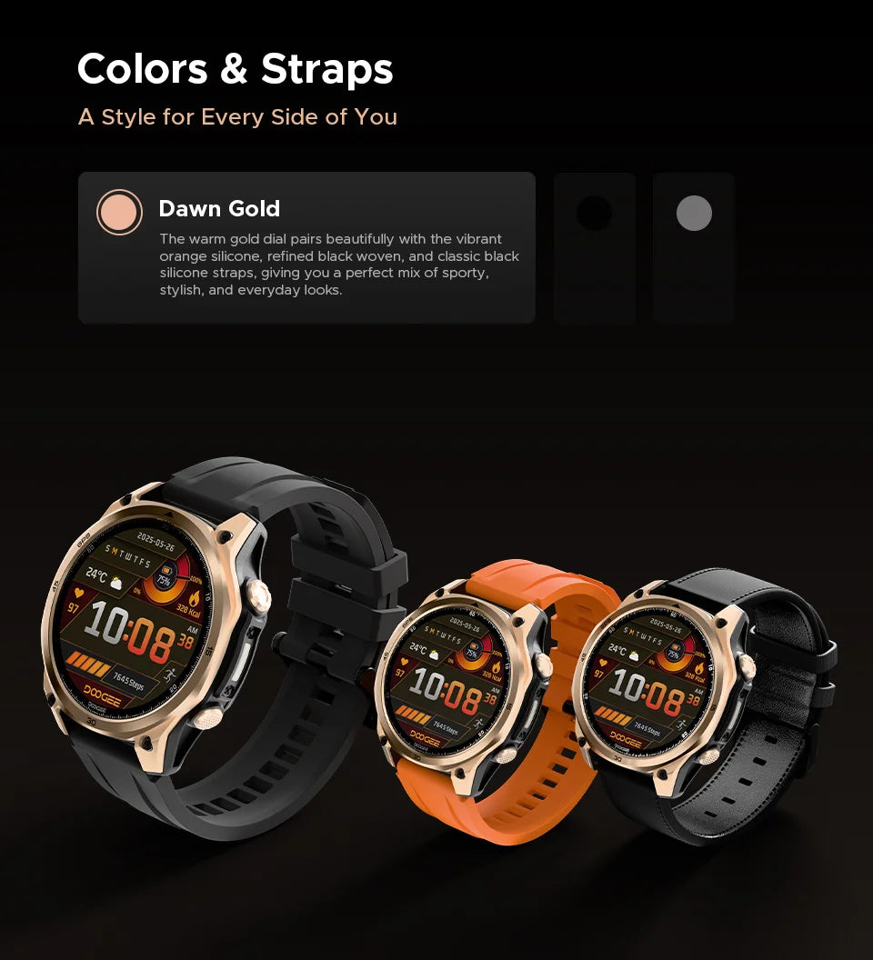 DOOGEE Anywise W1 AMOLED - Akkulaufzeit 18 Tage, Bluetooth 5.3, 1,43 Zoll