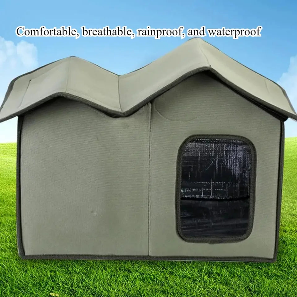 Outdoor Cat House Detachable Roof Design Pet Bed Waterproof Large Space Breathable Easy To Disassemble Cat and Dog Universal Bed