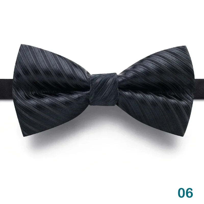 HYWAC28 Herrenfliege Verstellbar - Schwarz Polyester 8cm