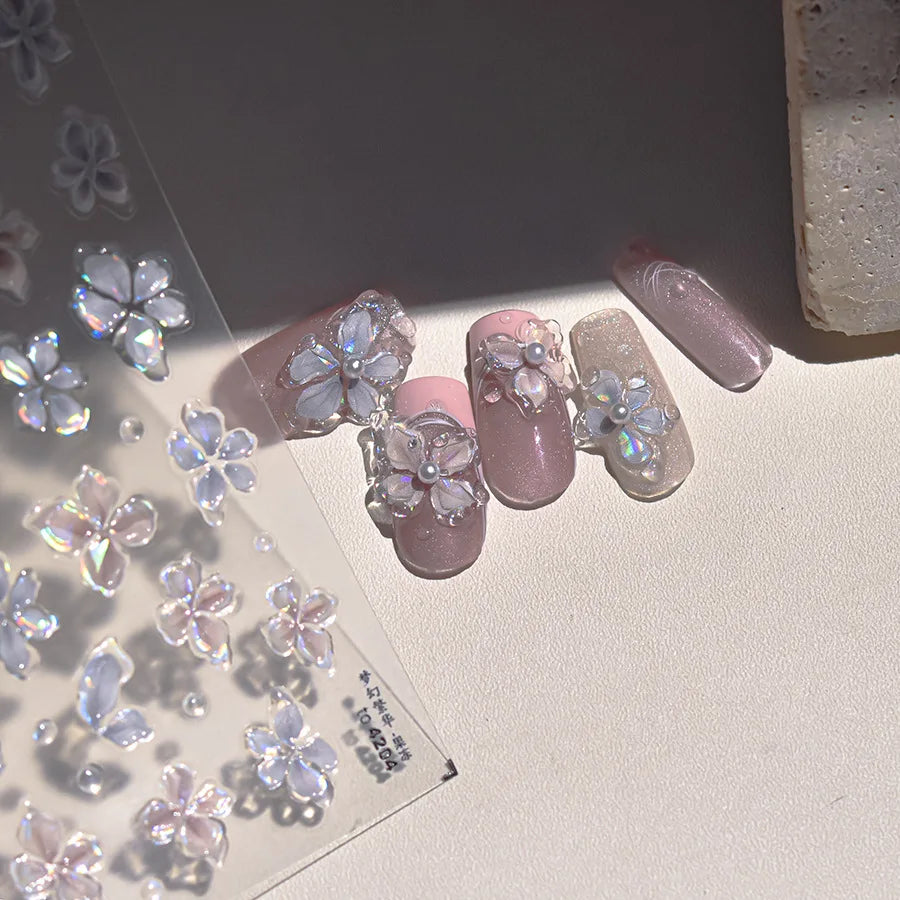 3D Fashion Jelly Nagelsticker Selbstklebend - 1 Stk Sticker