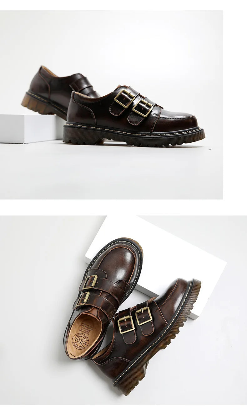 Frauen Flache Casual Loafers Schuhe 2025 - Damen Flach Fashion Vintage Britisch Leder - Oxford Loafers Fashion Designer Leder Slip On Schuhe