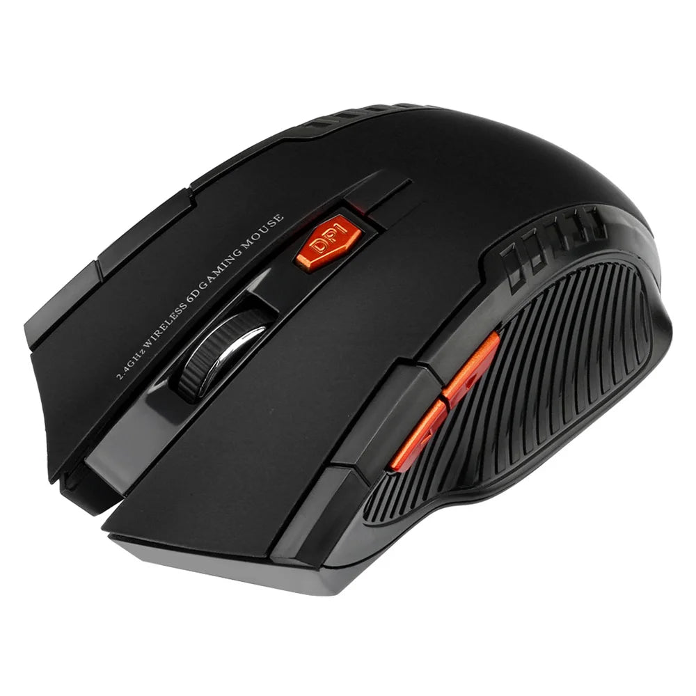 2.4G Wireless Maus USB-Empfänger 6 Tasten Professionelle Optische Wireless Maus USB Rechts Scroll-Maus für Laptop PC Gamer
