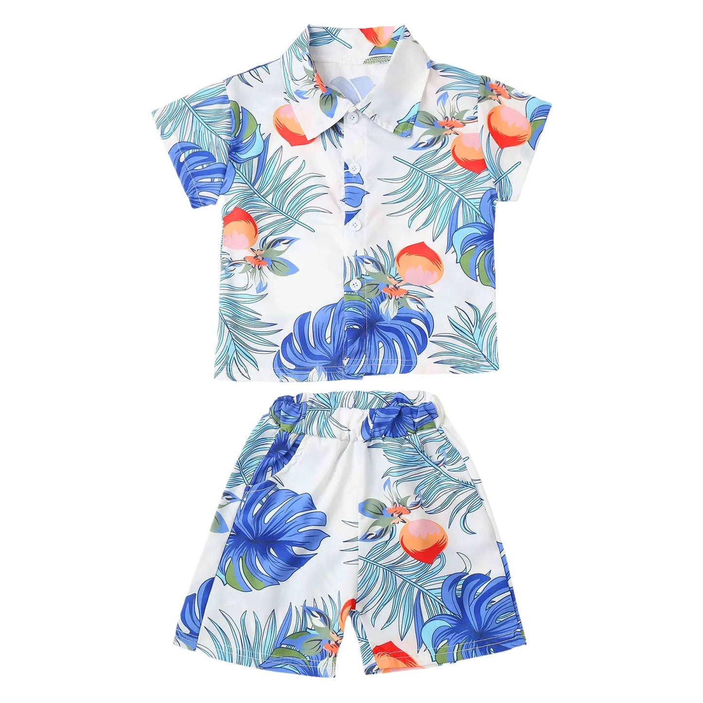 Jungen-Sommer-Set 2025: Hawaii-Hemd & Shorts - Premium Vacation Collection
