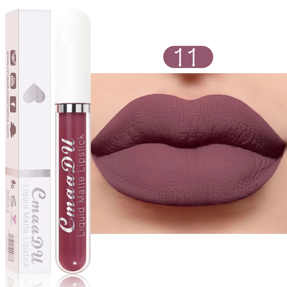 Liquid Matte Lippenstift 2025 - Wasserfest Langanhaltend Make-up Frauen - Kosmetik Koreanisch Makeup Beauty Lip Gloss Tint Fleck