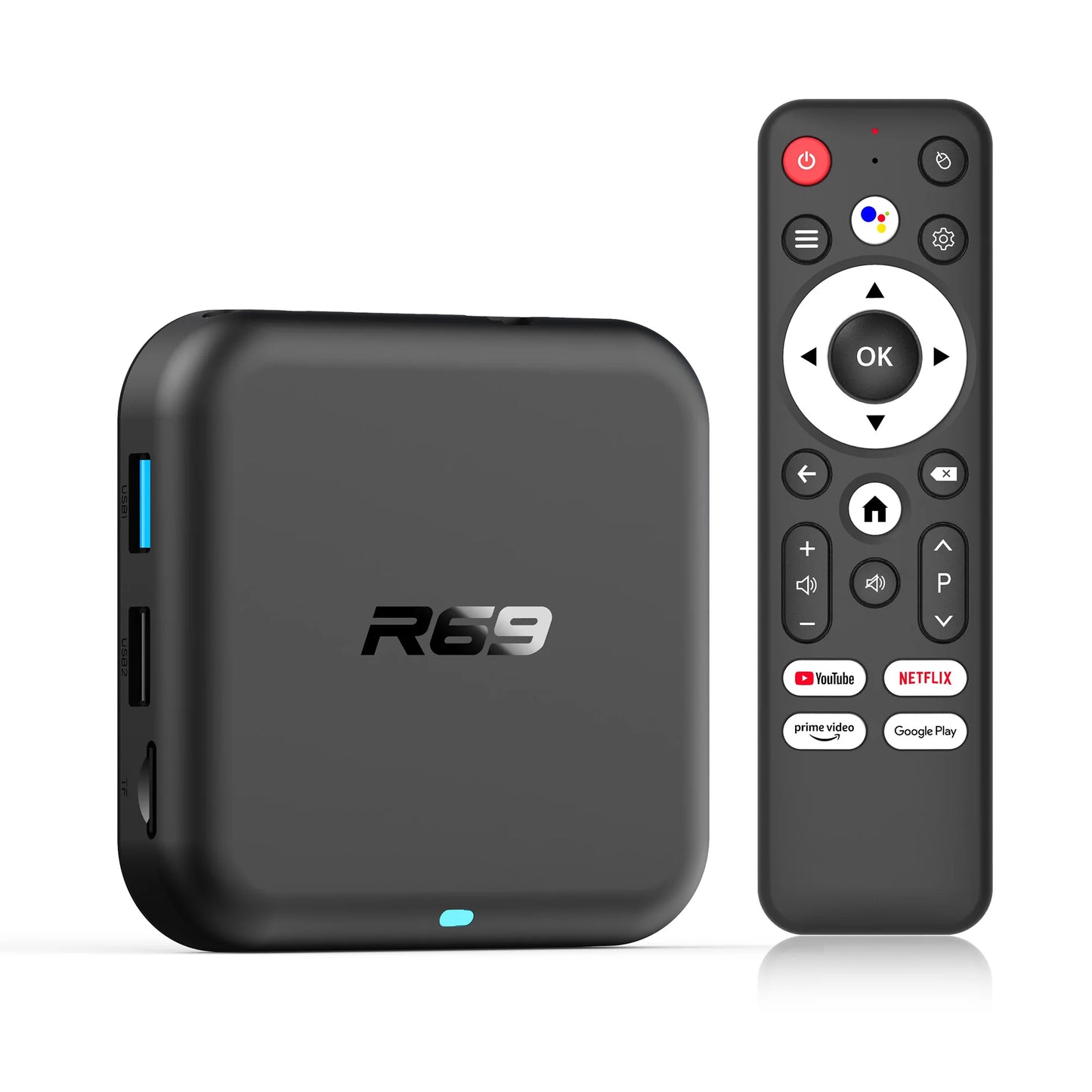 Janmifly R69-1 4K Android TV Box - 6 GB RAM 128 GB ROM 5V 2A