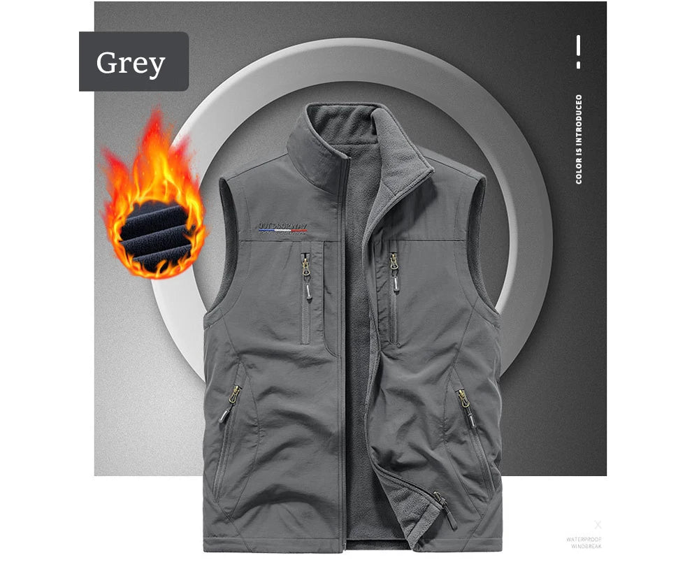 AlpinPro Field Outdoor-Weste Warm - 6 Taschen, Fleece M-XXL