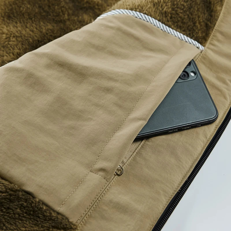 Mode 6XL Warme Fleece-Weste - Ärmellos, Polyester, Winter