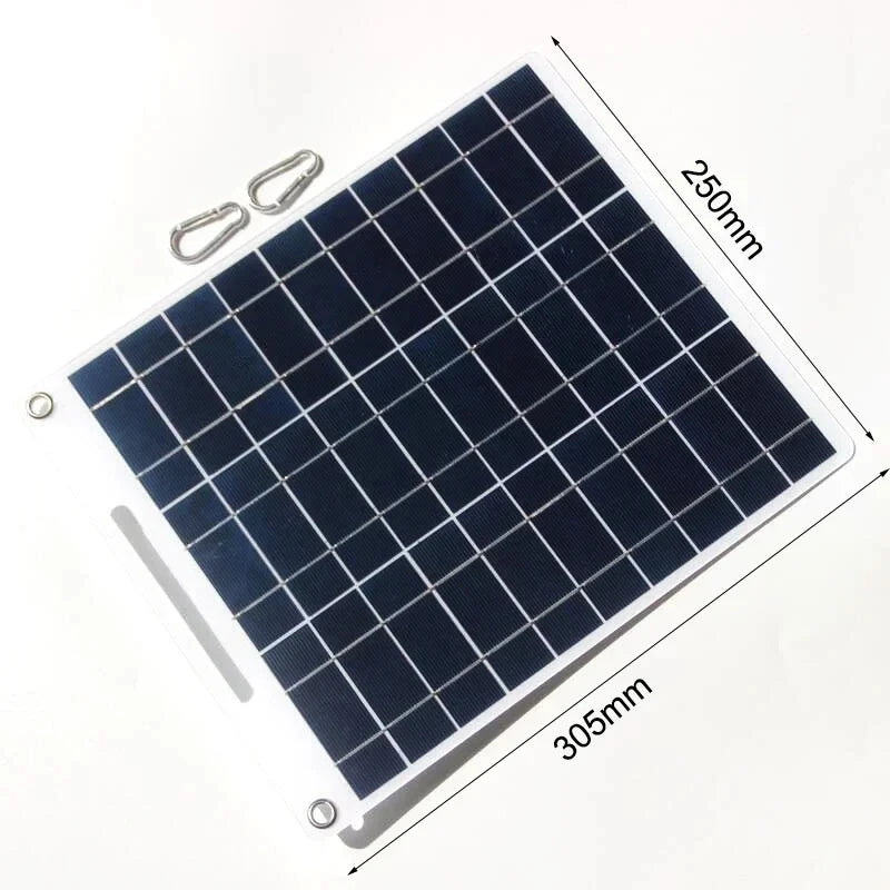 5V Solarplatte - Wasserdichtes Solarmodul mit Dual-USB-Anschluss für Outdoor-Camping