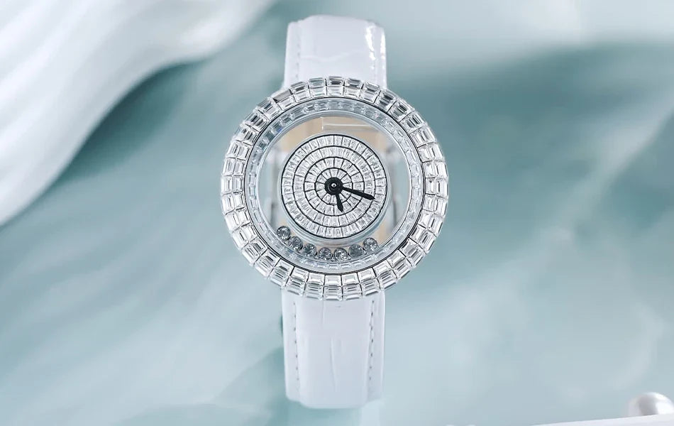 Women fashion crystal quartz wristwatch elegant bracelet ladies gift