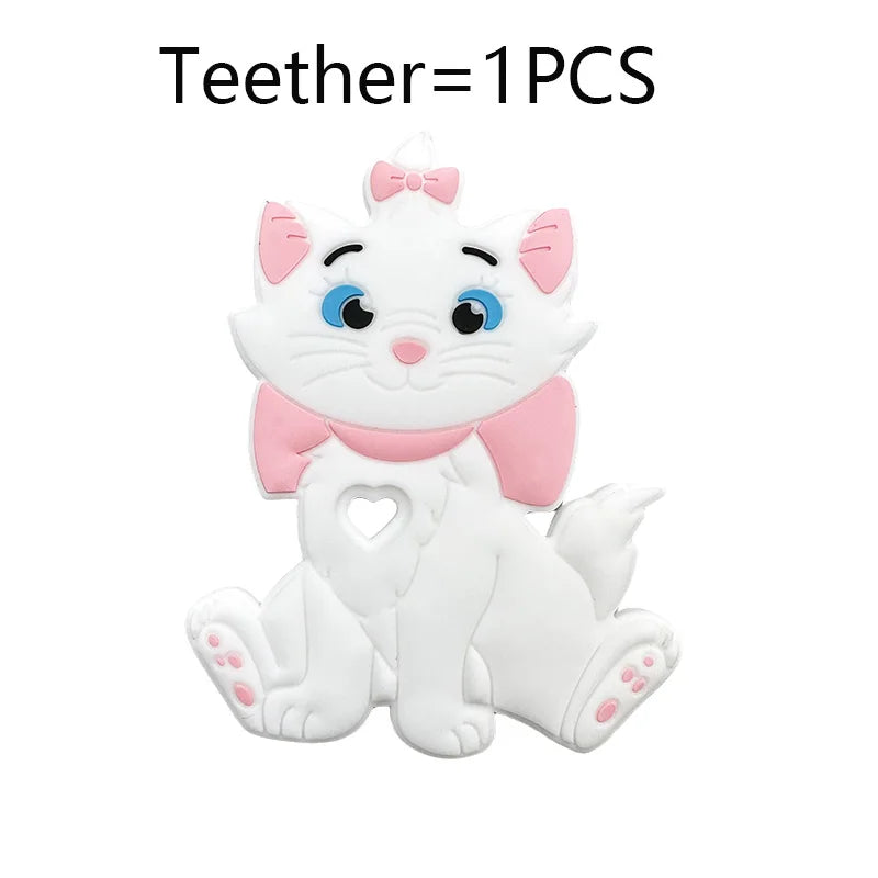 Personalisierte Schnullerkette mit Namen - Englische Buchstaben Baby Silikon Clips - Ketten Halter Beißring Anhänger Baby Geschenke