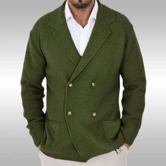 TIKALIACN Cardigan Spitz-Revers - Leicht Polyester, Doppelreihiger Verschluss, Größe M-XL