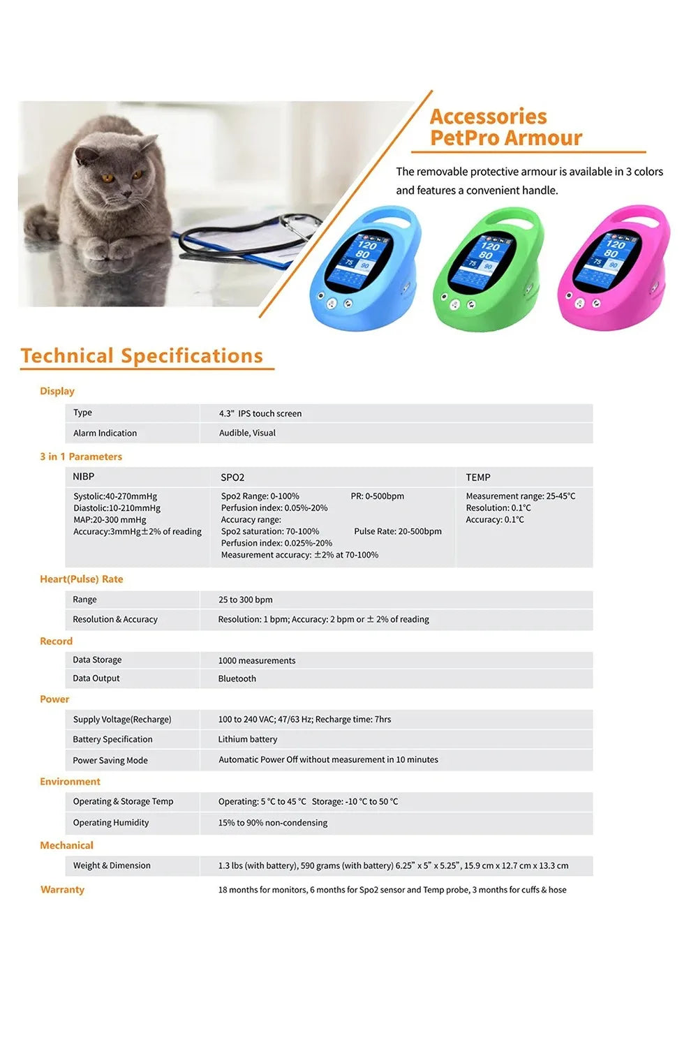 Intelligent Pet Blood Pressure Monitor For Animal Use, Intelligent Monitoring of Cat And Dog Blood Pressure