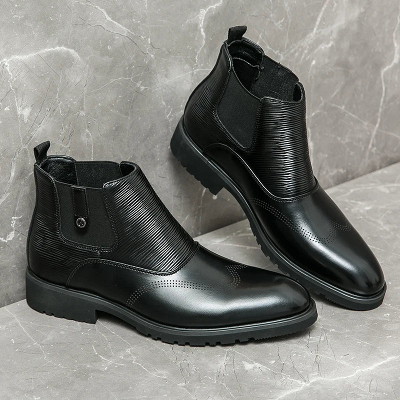 Golden Sapling Chelsea Boots Slip On - Knöchelhoch, EU Größe 42, Flacher Absatz Bequem