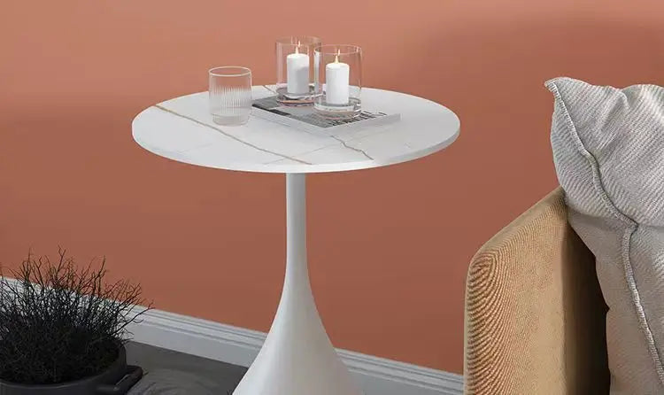 Simple Modern Tea Coffee Table Living Room Household Round Balcony Coffee Table Combination Creative Apartment Sofa Side Table