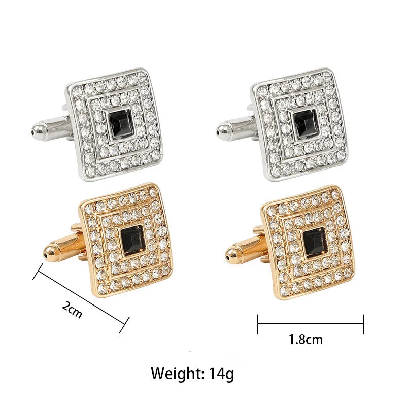 Quadrat Manschettenknöpfe Kupfer Luxus - Paar Herren 20mm