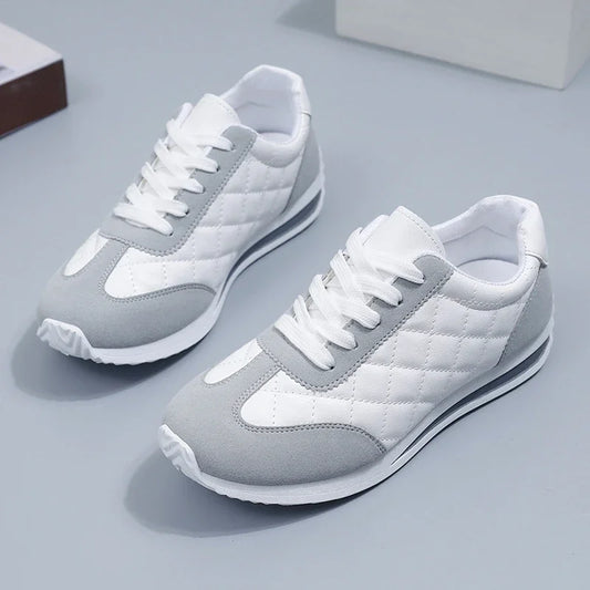 New Women's 2024 Casual Walking Shoes Summer Flat Lace-up Leather High Quality Sneakers Fashion Flat Loafers Women's Sneakers