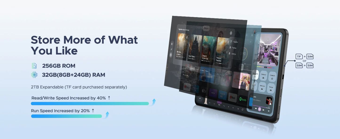 DOOGEE V Pad 2-in-1 Tablet - 256GB ROM 8800mAh Akku 12Zoll Display