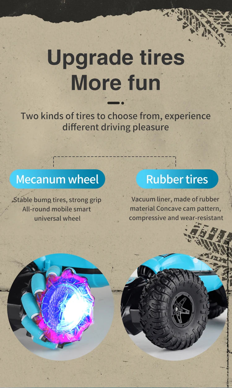RC Car 4x4 Remote Control Cart Stunt Gesture Sensing 1/12 RC Drift Car With LED Light Deformation Novel Toys For Children Toys