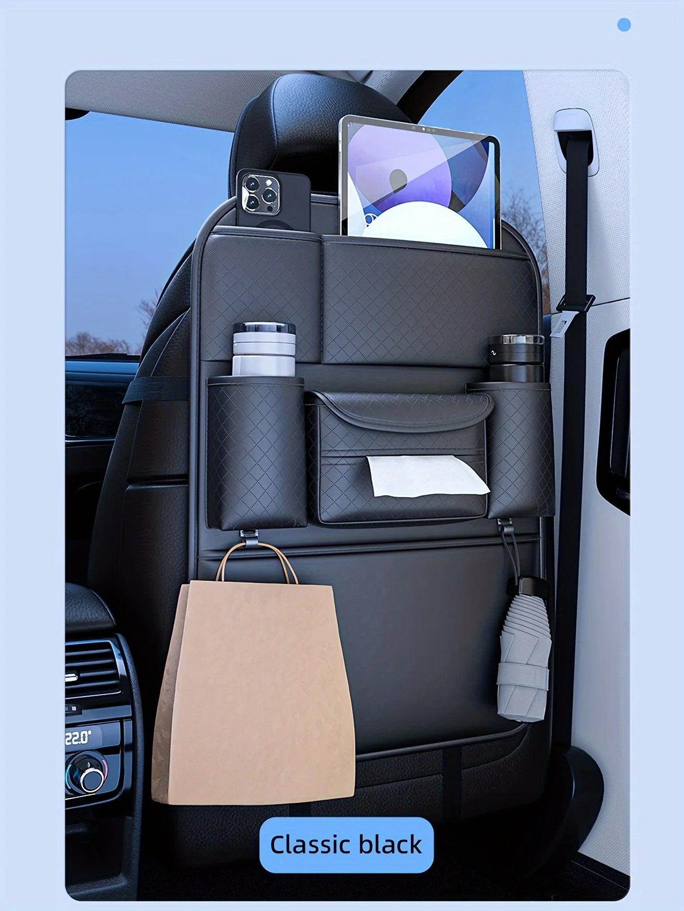 Auto Sitz Rücken Aufbewahrung Tasche 2025 - Hängende Tasche Multifunktional - Car Seat Tissue Box Organizer Interieur Dekoration